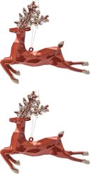 Набор украшений Олени 2шт 15,3х13см винный, EUSYQB-0124377