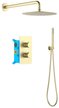 Комплект душевой системы скрытого монтажа AQUATEK Европа AQ1376BG Set 3 в 1, шлифованное золото 