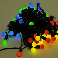 Электрогирлянда внешняя Шары 10м 80LED d2,2см IP44, мультиколор, 8 режимов, с коннектором