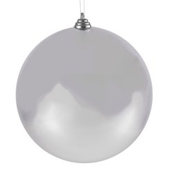 Шар 20см, серебро, глянец, SYQA-0123310-12