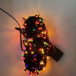 Электрогирлянда внутренняя Нить 30м 300LED, мультиколор, контролер 8 режимов, темно-зеленый кабель