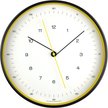 Часы настенные Troykatime d30,5см пластик черный с желтым акцентом