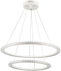 Люстра Ральф (22W+33W)х2 LED (пульт) акрил, металл, белый