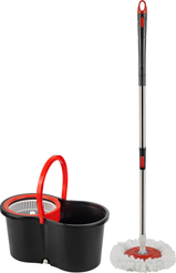Комплект д/уборки Торнадо MopM-23 Ведро 10л с отжимом+Швабра телескопик 85-115см, 2 насадки 30см микрофибра