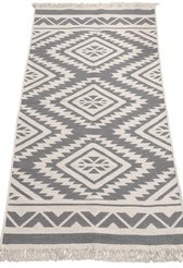 Ковер хлопковый двусторонний TERESSA 115 LT.GREY/CREAM 1,0х3,0м