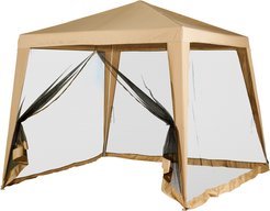 Шатер садовый Оптима 2,4х2,4м/3х3м h2,45м, стойка d19мм, крыша: полиэстер 160г, стенки: москитная сетка, S3303