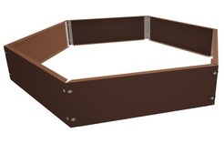 Клумба шестигранник 70см коричневый