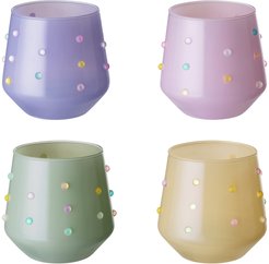 Набор стаканов Lefard Tender colors 380мл 4 шт низкие, стекло