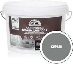 Эмаль для пола акриловая ЭКСПЕРТ полуглянцевая серая (2,5кг)