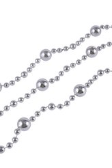 Бусы новогодние 350х1,8см, серебро, SYZLB-2223008