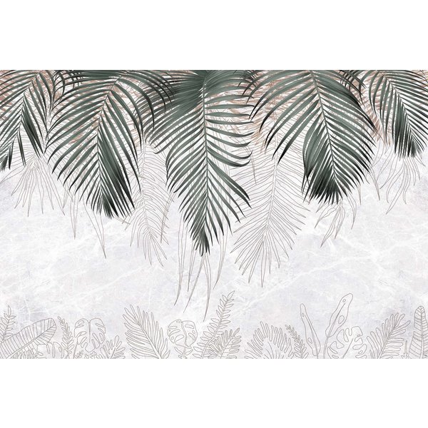 Фотообои виниловые на флизелиновой основе Пальмовые ветви ШхВ(см) 400х270см
