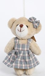 Украшение фигурное Мишка-девочка 11см, серый, SYXTSA-5625026