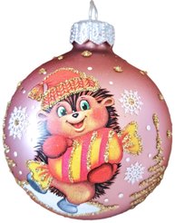 Украшение елочное Ёжик с конфеткой 6,5см подарочная упаковка