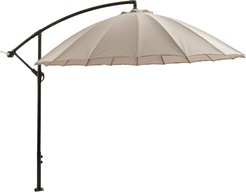 Зонт садовый Малайзия d3,0м, стойка d48мм, 18 ребер, алюминий/фибергласс/полиэстер 180г, белый, крестовина