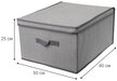 Короб д/хранения Qually 25х40х50см крышка откидная, с принтом, серый, спанбонд