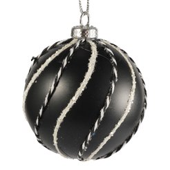 Шар с узором 8см чёрный SYPMQB-102238