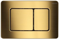 Панель смыва для инсталляции Aquatek KDI-0000041 из нержавеющей стали, титановое золото матовое