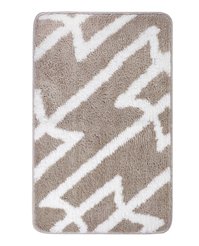 Коврик для ванной комнаты 50x80 микрофибра, серо-коричневый, IDDIS, BPQS03Mi12