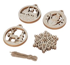 Набор украшений из дерева 16шт 9см SYMZPA-4422119