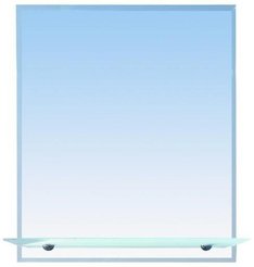 Зеркало Прямоугольник 50х60см с полкой фацет