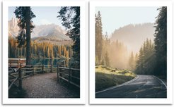 Набор постеров на подложке 40х50 Лесные дороги 2шт