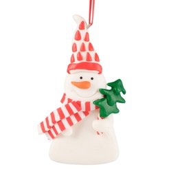 Украшение фигурное Снеговик 12,8х7см, полимерная глина, SYRTA- 3423097