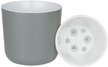 Горшок пластиковый Лион серый муссон с вкладкой d14,7 h13 v2л