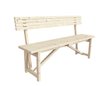 Скамейка со спинкой 150х44х83см деревянная