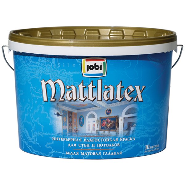 Краска латексная влагостойкая JOBI MattLatex матовая белая (10л)