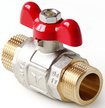Кран латунный полнопроходной Pro Aqua 1/2" наружная резьба, ручка бабочка