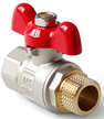 Кран латунный полнопроходной Pro Aqua 1/2" наружная-внутренняя резьба, ручка бабочка