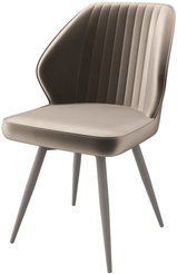 Стул кухонный Mamadoma Michael-R1 d05 46х45х86см велюр/металл, бежевый/капучино, поворотный