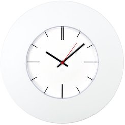 Часы настенные белые d37,5см