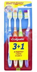 Щетка зубная Colgate Экстра Чистота 3+1,средней жесткости