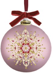 Шар Розовая роскошь 8х8х8см стекло,87373