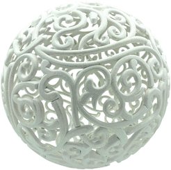 Украшение подвесное Ажурный Шар d80мм Белый