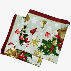 Набор салфеток сервировочных Морозная фантазия 45х45 2шт хлопок