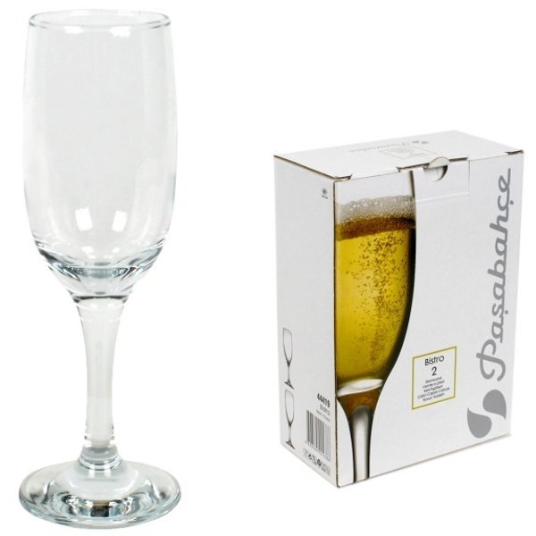 Набор бокалов д/шампанского Pasabahce Bistro 190мл 2шт стекло
