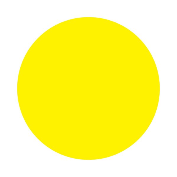 Наклейка Желтый круг D150мм