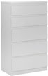 Комод 5 ящиков Кастор 111,6х65х39,6см КДСП Белый