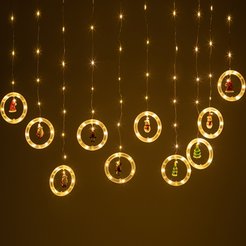 Гирлянда светодиодная новогодняя занавес Волшебство теплый свет 2,7х0,5м 120 led IP20 ЭРА ENING-MG 