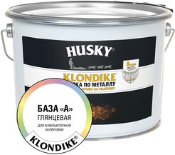 Краска по металлу HUSKY-KLONDIKE глянцевая белая База А (9л)