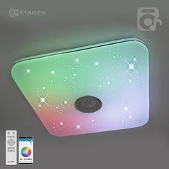 Люстра светодиодная управляемая музыкальная MUSIC RGB 80W S-APP-430-WHITE/CHROME-220-IP20