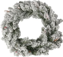 Венок новогодний 60см, флокированный, ПВХ, SH24-130TS