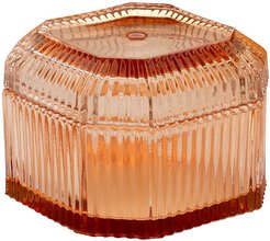 Шкатулка квадратная с крышкой Fancy 8,5х6х8,5 стекло янтарный