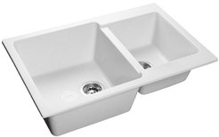 Мойка GranFest GF-P780K 775х510х200мм прямоугольная, 2 чаши, иней