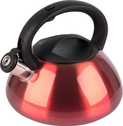 Чайник Mallony 3л нерж.сталь,свисток,красный