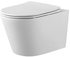 Унитаз подвесной BASARDO безободковый с сидением из дюропласта с функцией soft-close и quick release