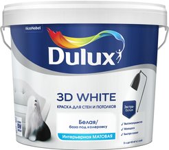 Краска для стен и потолков Dulux 3D White матовая белая (5л)