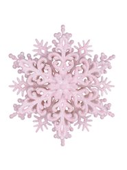 Украшение подвесное Снежинка классика объемная розовый CB000-8 120x40мм